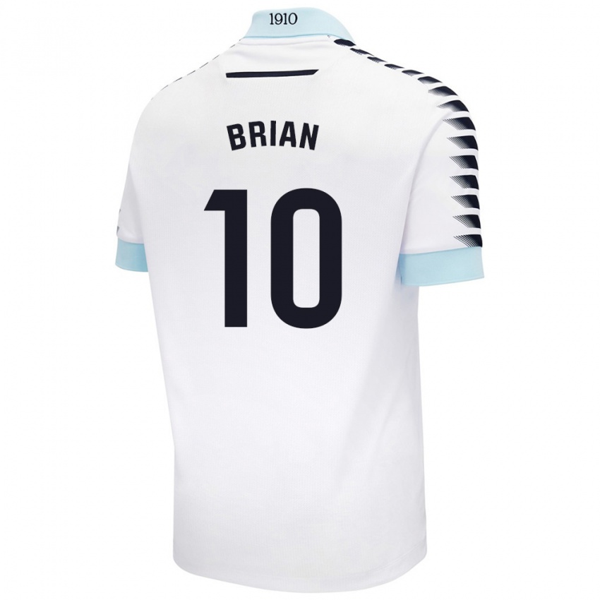 Criança Camisola Brian Ocampo #10 Azul Branco Alternativa 2024/25 Camisa Brasil