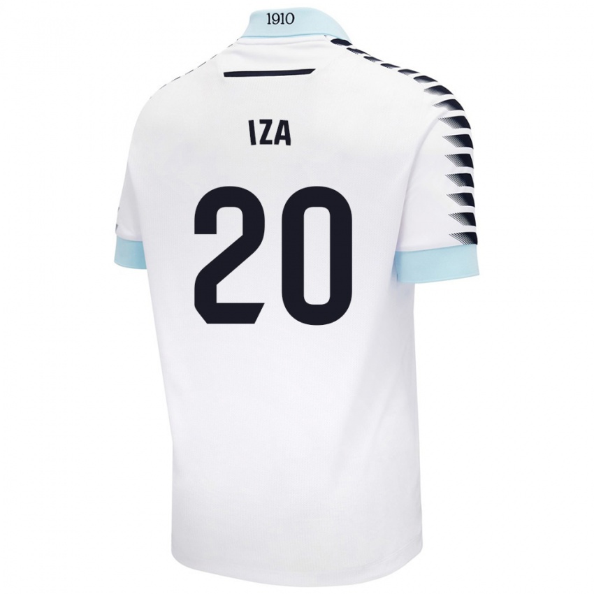 Criança Camisola Iza Carcelén #20 Azul Branco Alternativa 2024/25 Camisa Brasil