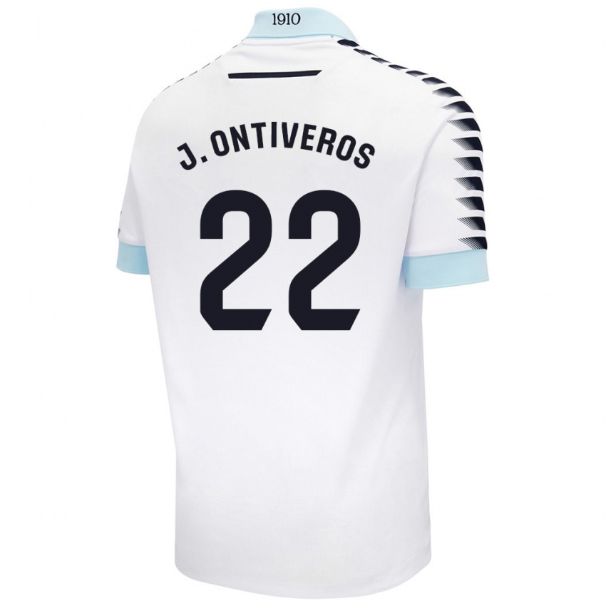 Criança Camisola Javi Ontiveros #22 Azul Branco Alternativa 2024/25 Camisa Brasil