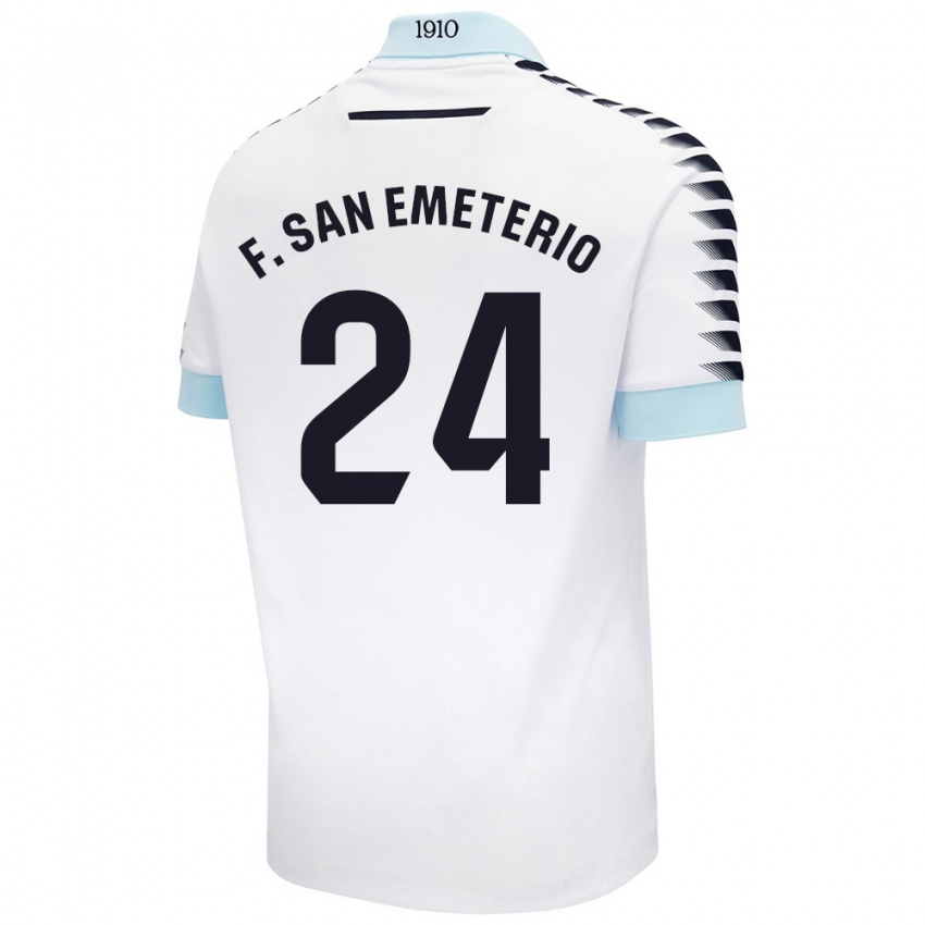 Criança Camisola Fede San Emeterio #24 Azul Branco Alternativa 2024/25 Camisa Brasil