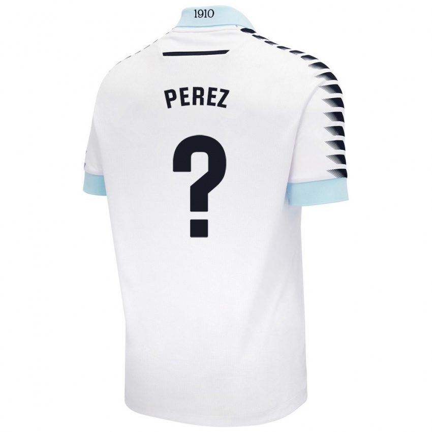 Criança Camisola Ángel Pérez #0 Azul Branco Alternativa 2024/25 Camisa Brasil