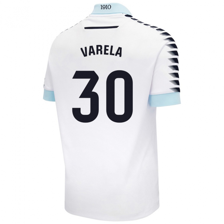 Criança Camisola Brandon Varela #30 Azul Branco Alternativa 2024/25 Camisa Brasil