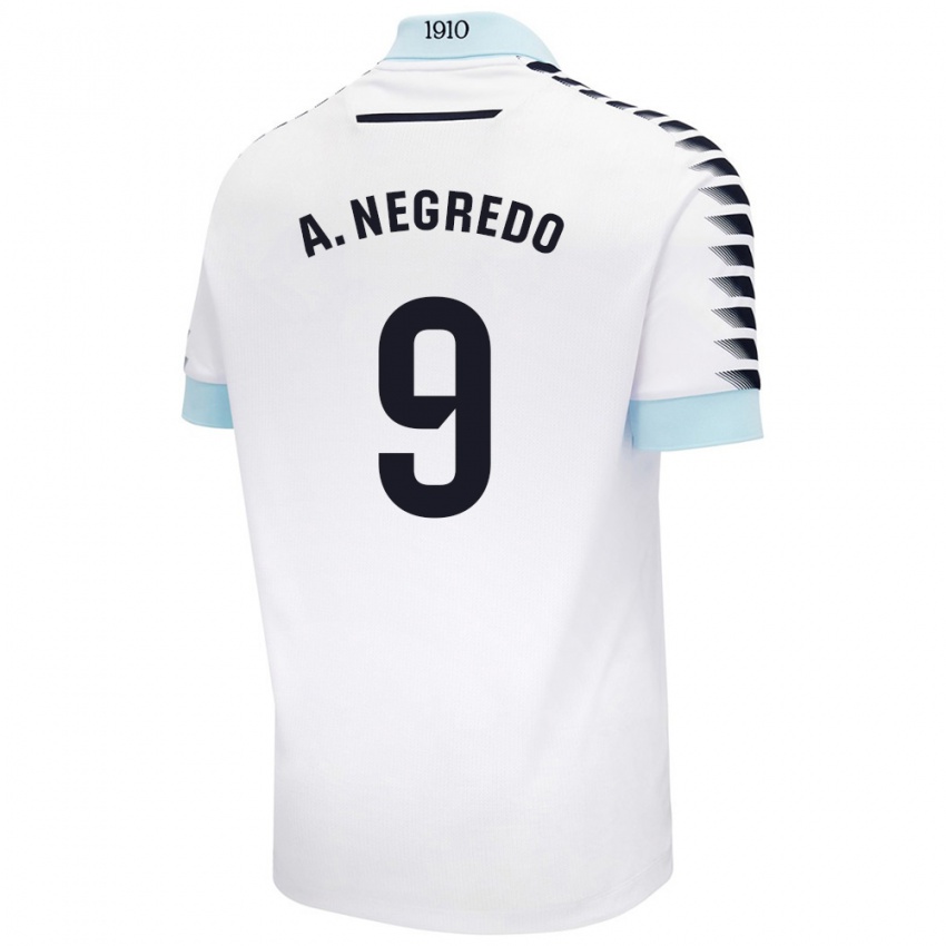 Criança Camisola Álvaro Negredo #9 Azul Branco Alternativa 2024/25 Camisa Brasil