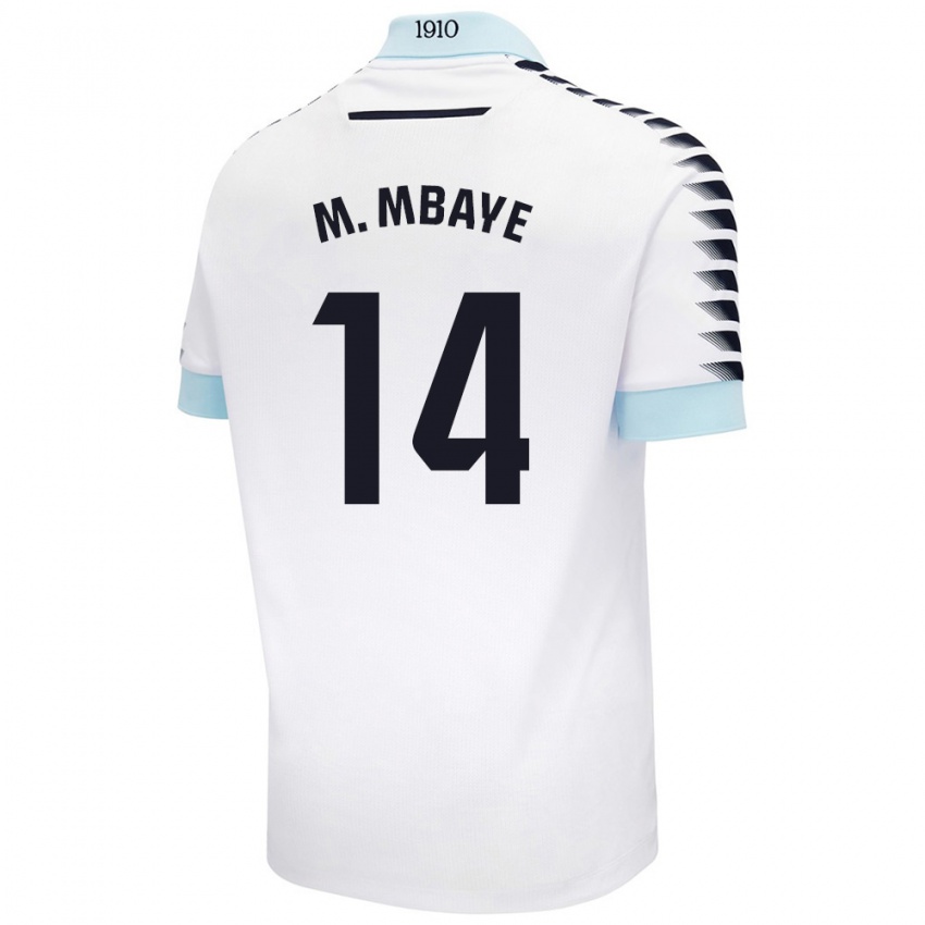 Criança Camisola Momo Mbaye #14 Azul Branco Alternativa 2024/25 Camisa Brasil