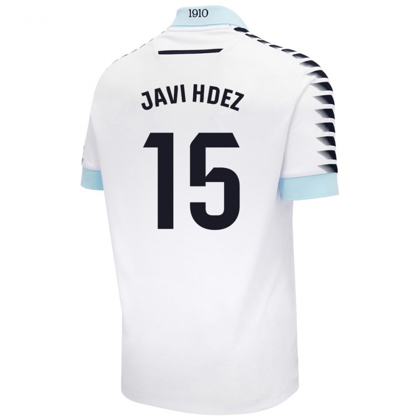 Criança Camisola Javi Hernández #15 Azul Branco Alternativa 2024/25 Camisa Brasil