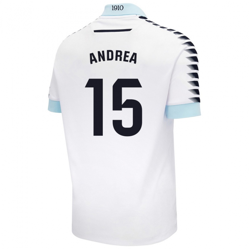 Criança Camisola Andrea Sánchez Moreno #15 Azul Branco Alternativa 2024/25 Camisa Brasil