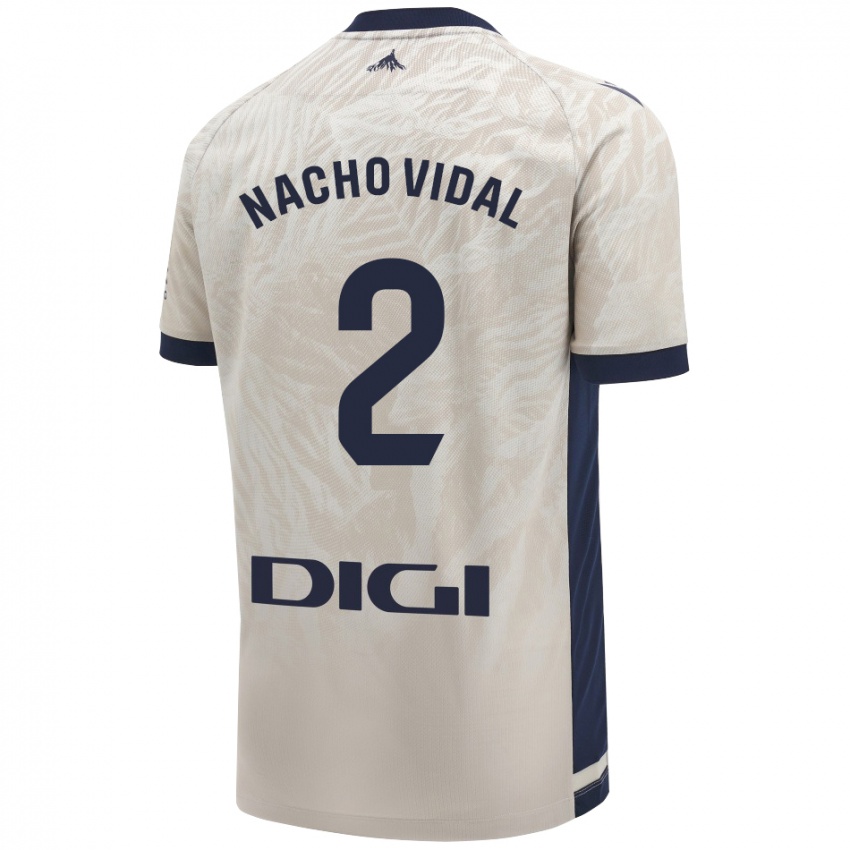 Criança Camisola Nacho Vidal #2 Cinza Leve Alternativa 2024/25 Camisa Brasil