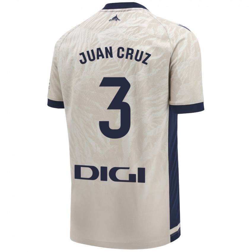 Criança Camisola Juan Cruz #3 Cinza Leve Alternativa 2024/25 Camisa Brasil