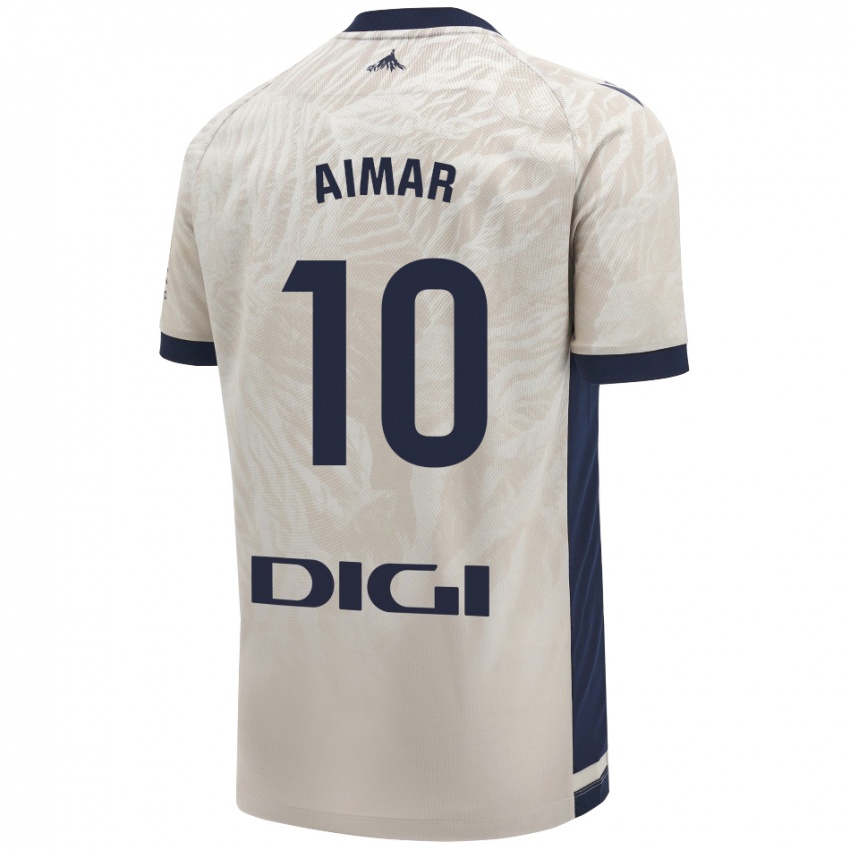 Criança Camisola Aimar Oroz #10 Cinza Leve Alternativa 2024/25 Camisa Brasil