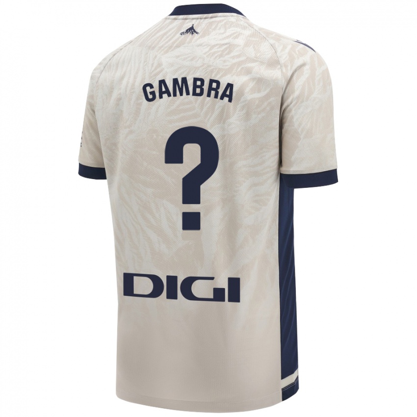 Criança Camisola Javi Gambra #0 Cinza Leve Alternativa 2024/25 Camisa Brasil