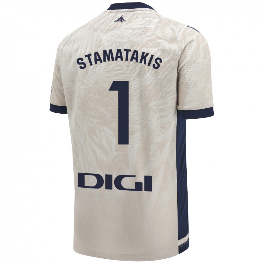 Criança Camisola Dimitrios Stamatakis #1 Cinza Leve Alternativa 2024/25 Camisa Brasil