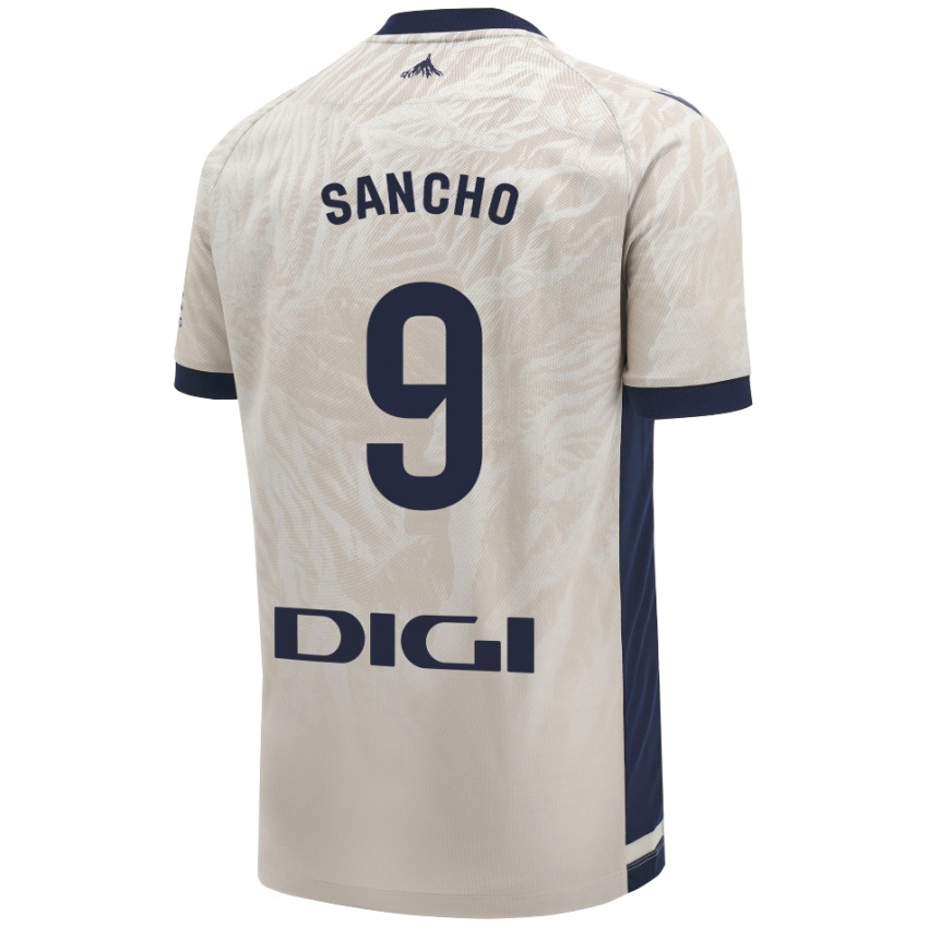 Criança Camisola Dani Sancho #9 Cinza Leve Alternativa 2024/25 Camisa Brasil