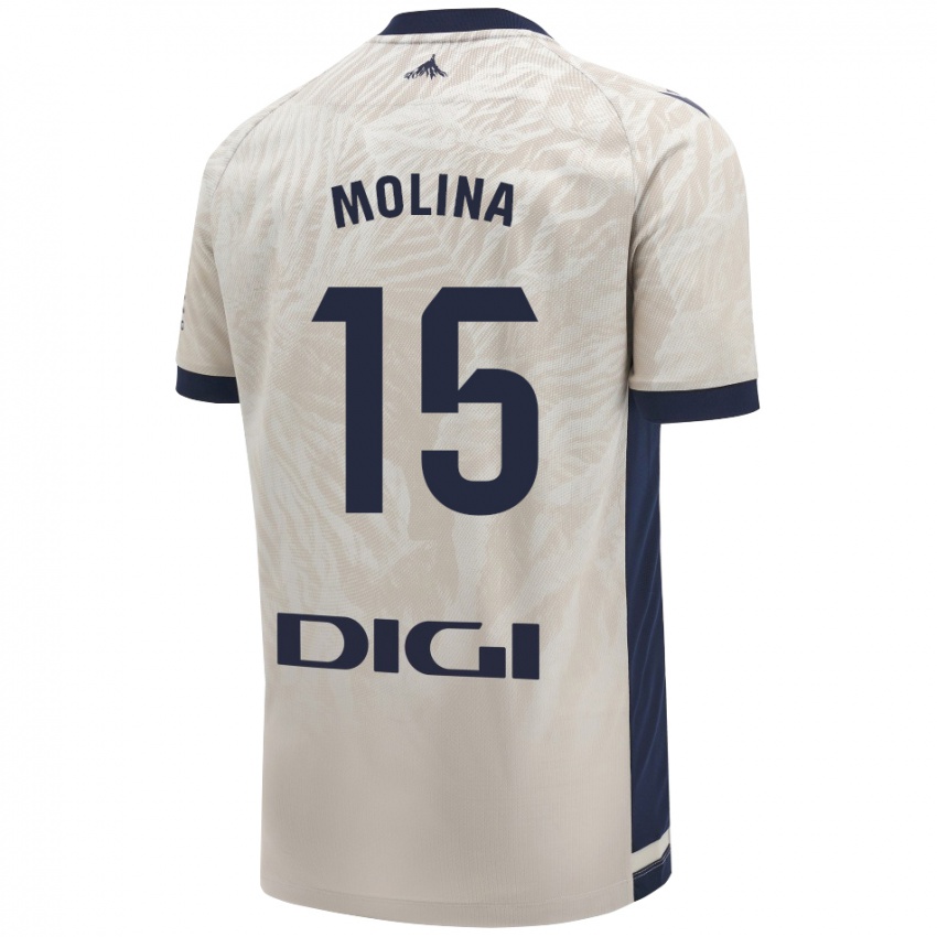 Criança Camisola Guillem Molina #15 Cinza Leve Alternativa 2024/25 Camisa Brasil