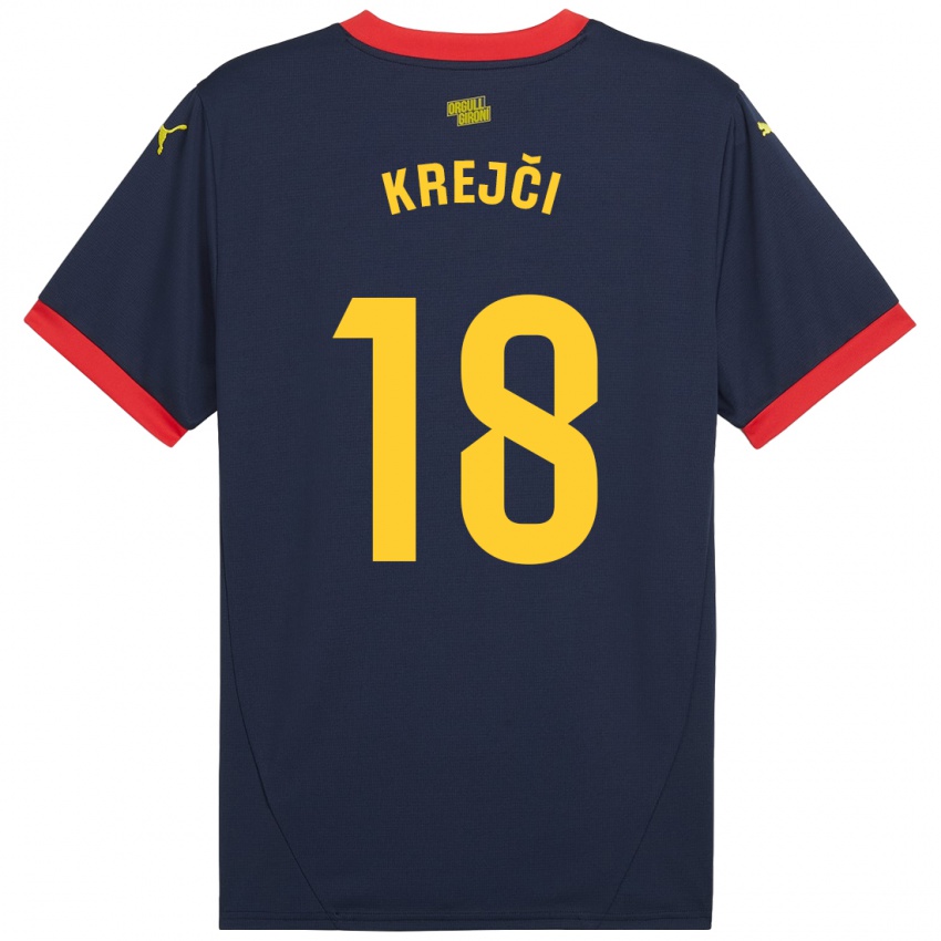 Criança Camisola Ladislav Krejci #18 Vermelho Marinho Alternativa 2024/25 Camisa Brasil