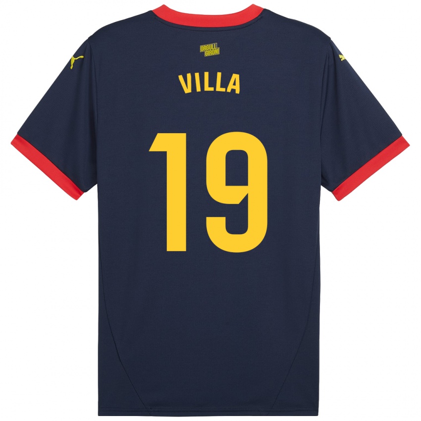 Criança Camisola Toni Villa #19 Vermelho Marinho Alternativa 2024/25 Camisa Brasil