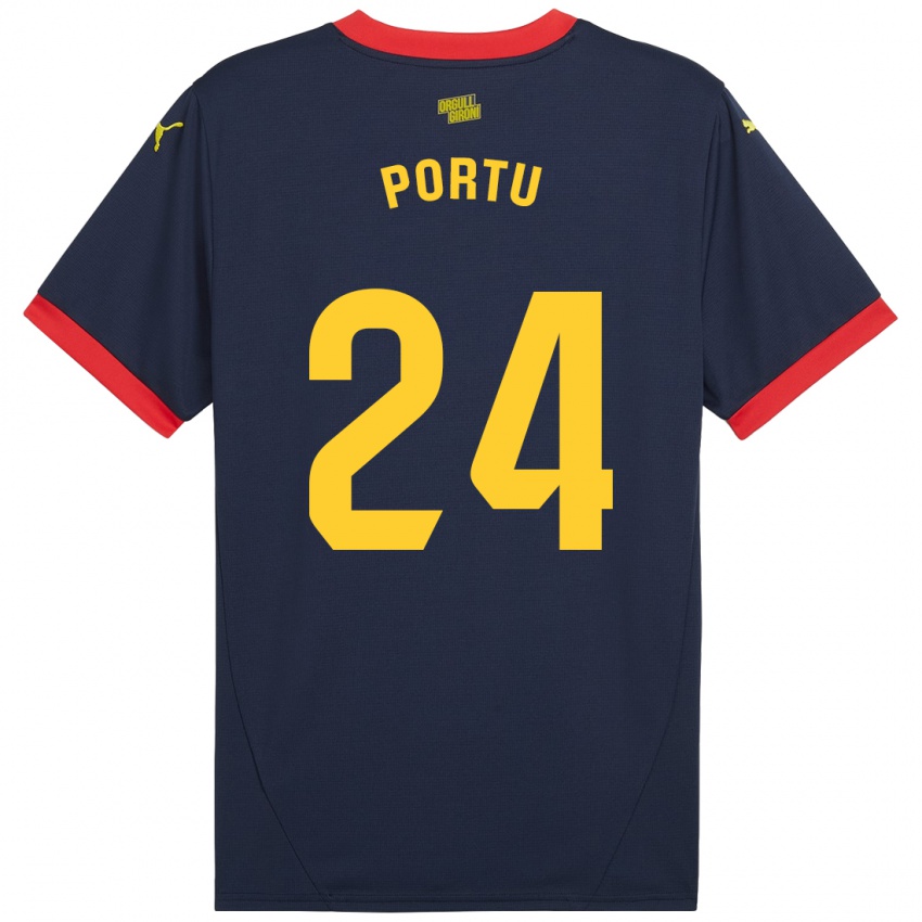 Criança Camisola Portu #24 Vermelho Marinho Alternativa 2024/25 Camisa Brasil