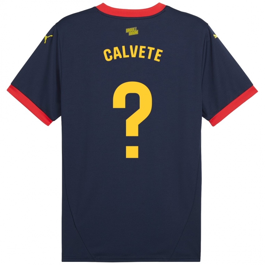 Criança Camisola Pablo Calvete #0 Vermelho Marinho Alternativa 2024/25 Camisa Brasil