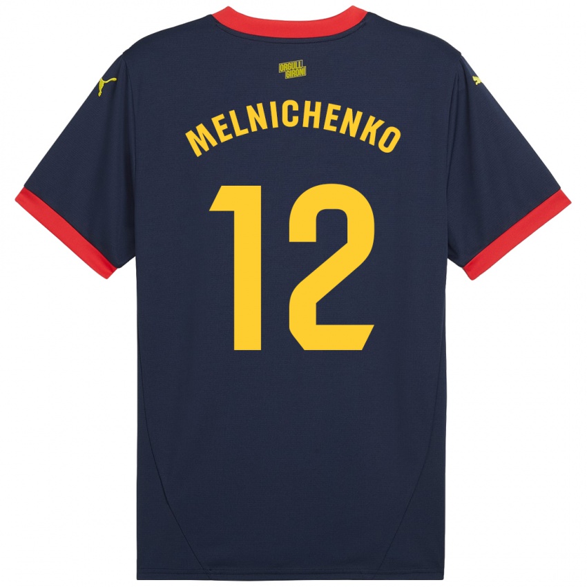 Criança Camisola Dmytro Melnichenko #12 Vermelho Marinho Alternativa 2024/25 Camisa Brasil