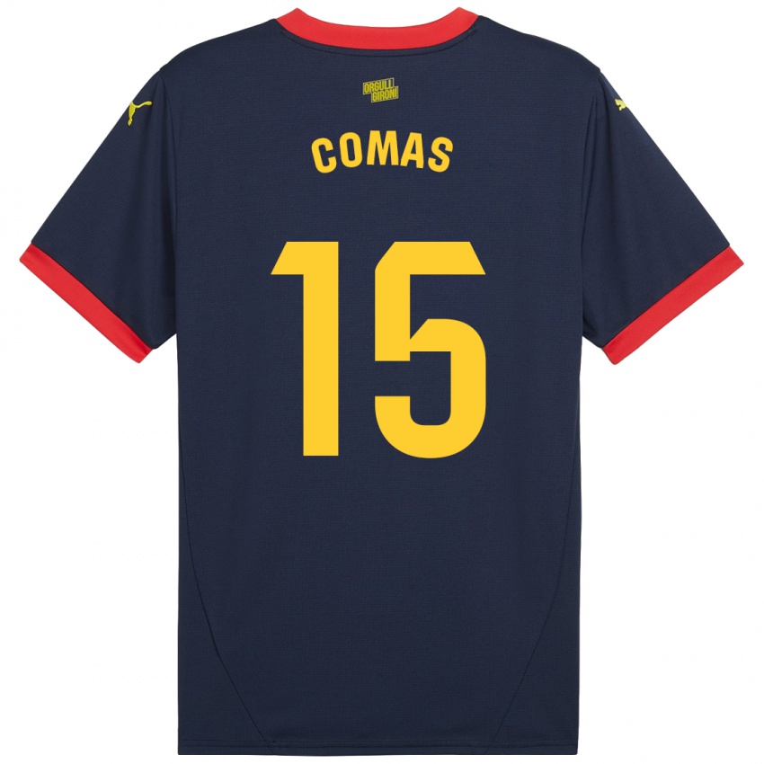 Criança Camisola Oriol Comas #15 Vermelho Marinho Alternativa 2024/25 Camisa Brasil