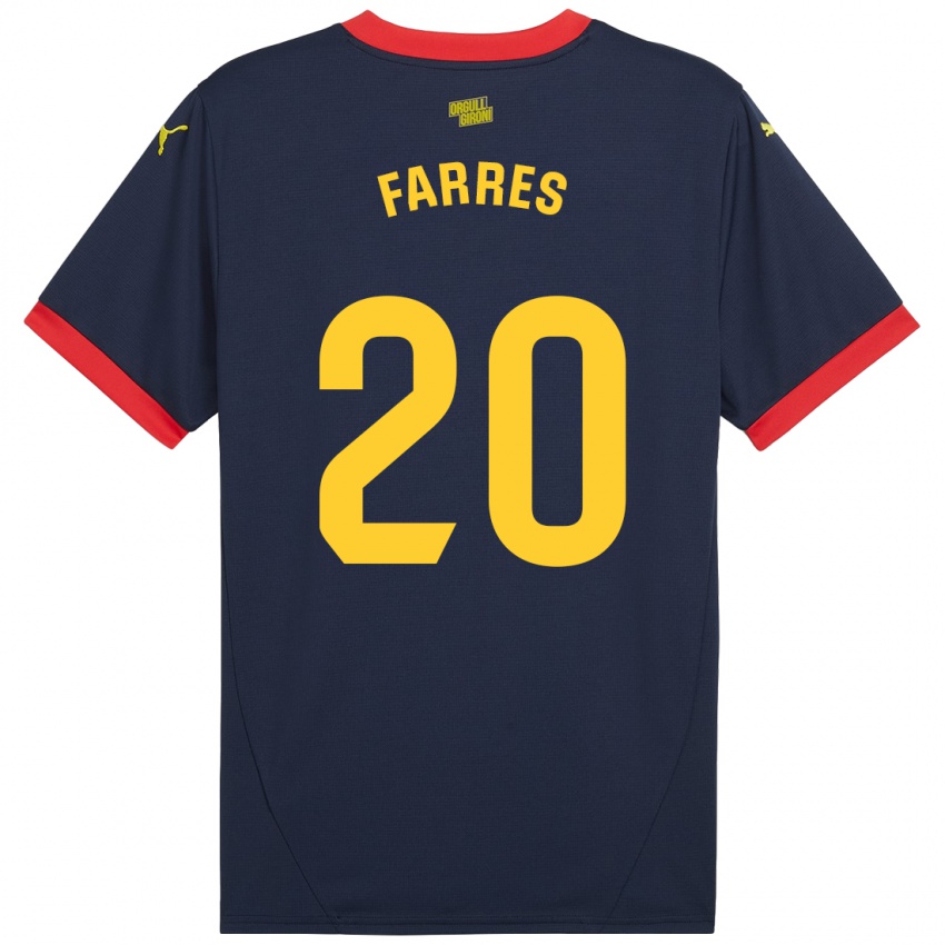 Criança Camisola Biel Farrés #20 Vermelho Marinho Alternativa 2024/25 Camisa Brasil