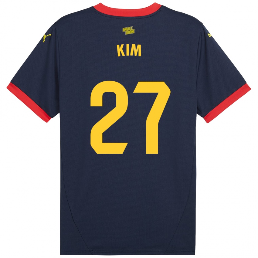 Criança Camisola Min-Su Kim #27 Vermelho Marinho Alternativa 2024/25 Camisa Brasil