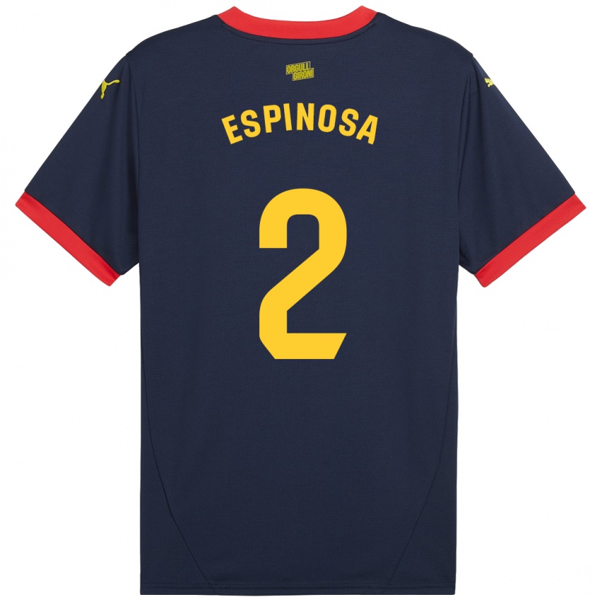 Criança Camisola Bernardo Espinosa #2 Vermelho Marinho Alternativa 2024/25 Camisa Brasil