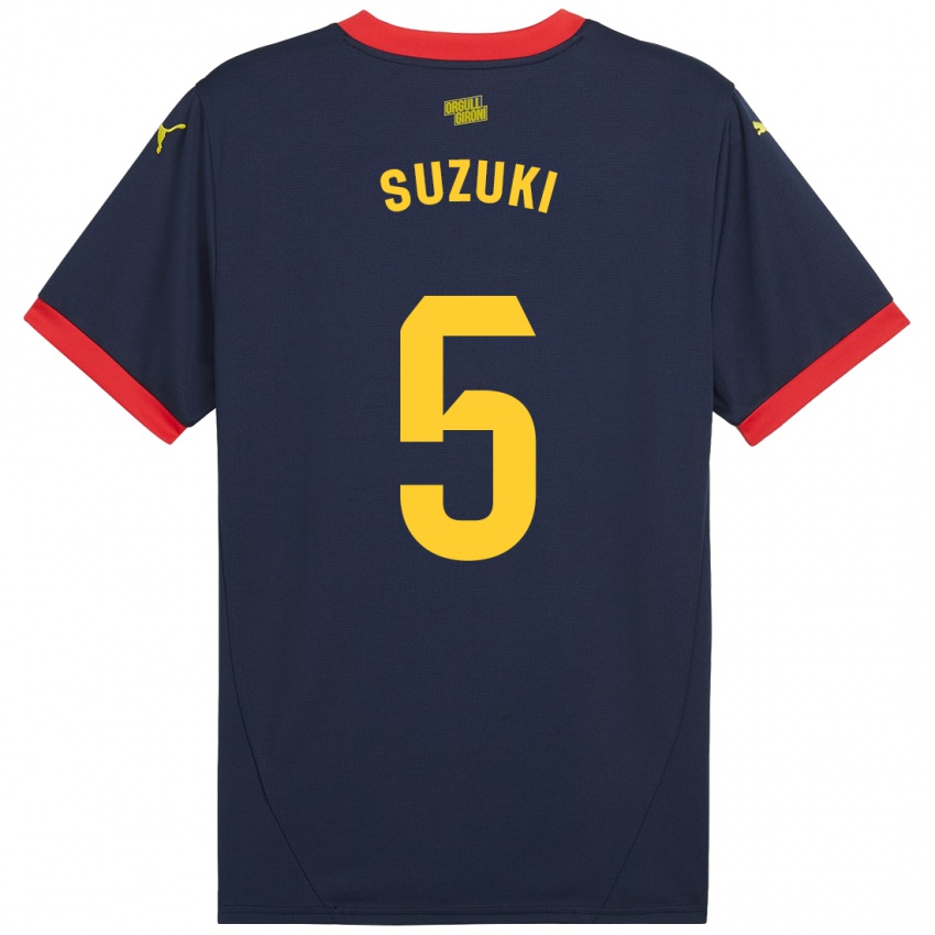 Criança Camisola Wadi Ibrahim Suzuki #5 Vermelho Marinho Alternativa 2024/25 Camisa Brasil