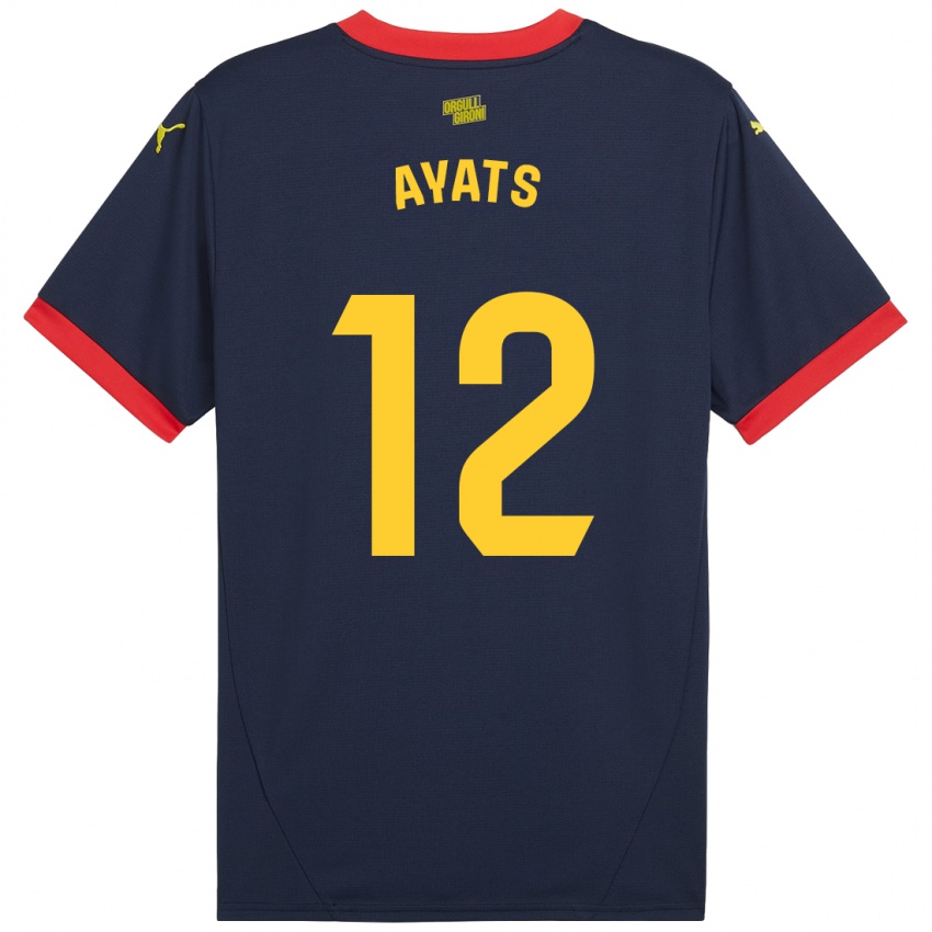 Criança Camisola Mònica Ayats #12 Vermelho Marinho Alternativa 2024/25 Camisa Brasil