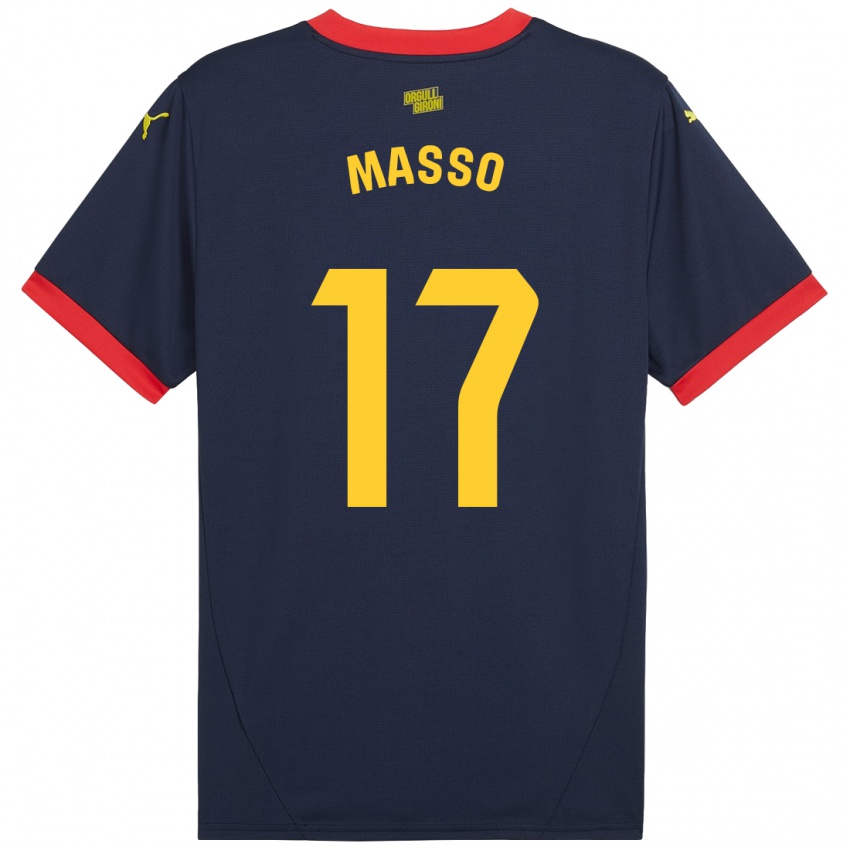 Criança Camisola Ainoa Massó #17 Vermelho Marinho Alternativa 2024/25 Camisa Brasil