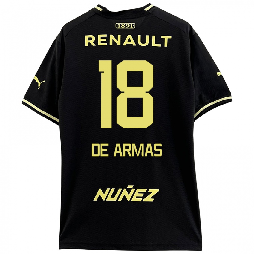 Criança Camisola Nahuel De Armas #18 Amarelo Preto Alternativa 2024/25 Camisa Brasil