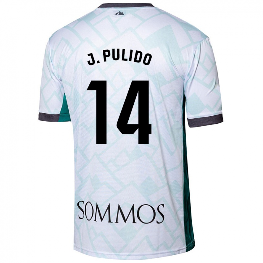 Criança Camisola Jorge Pulido #14 Verde Branco Alternativa 2024/25 Camisa Brasil