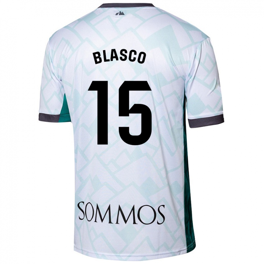 Criança Camisola Jérémy Blasco #15 Verde Branco Alternativa 2024/25 Camisa Brasil