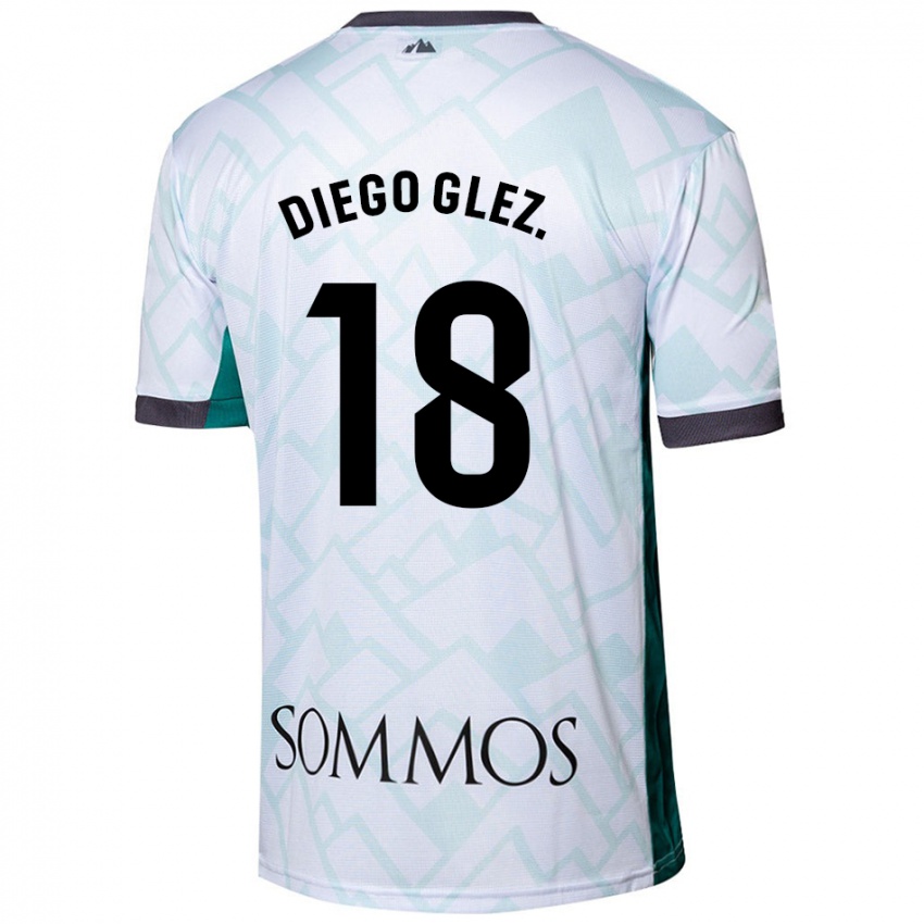 Criança Camisola Diego González #18 Verde Branco Alternativa 2024/25 Camisa Brasil