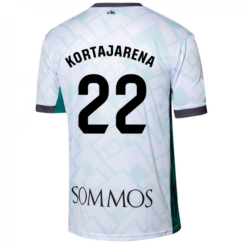 Criança Camisola Iker Kortajarena #22 Verde Branco Alternativa 2024/25 Camisa Brasil