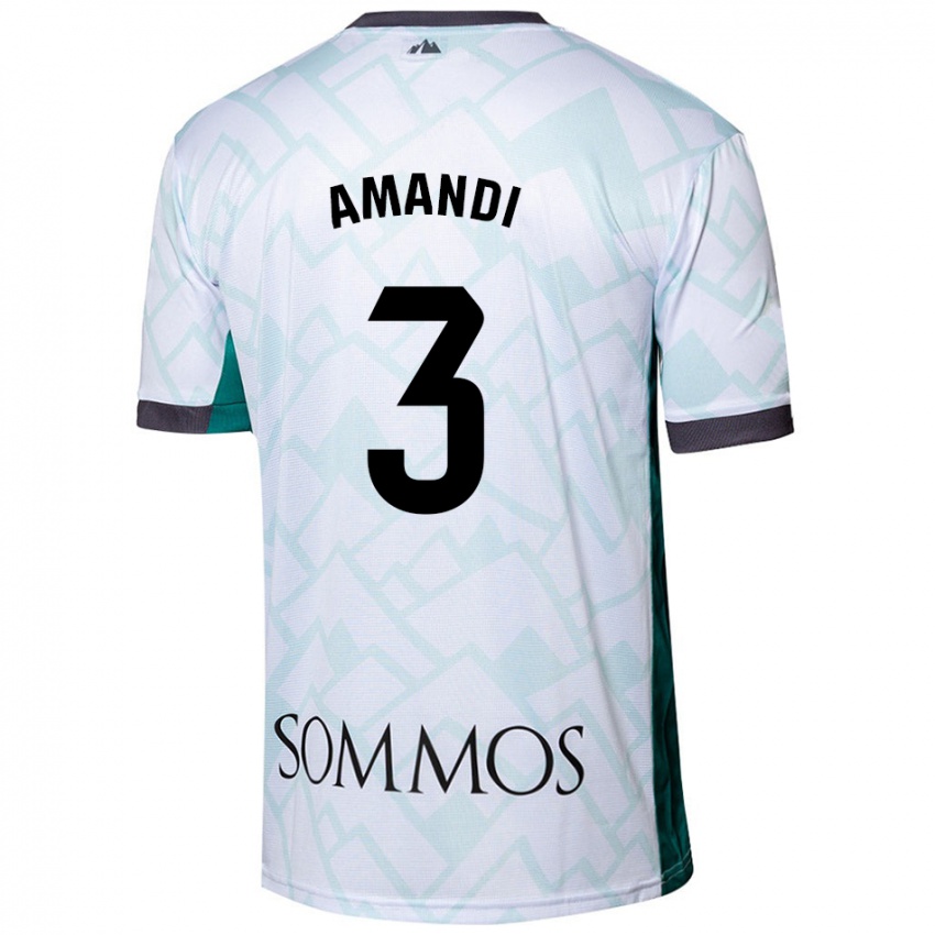 Criança Camisola Iván Amandi #3 Verde Branco Alternativa 2024/25 Camisa Brasil