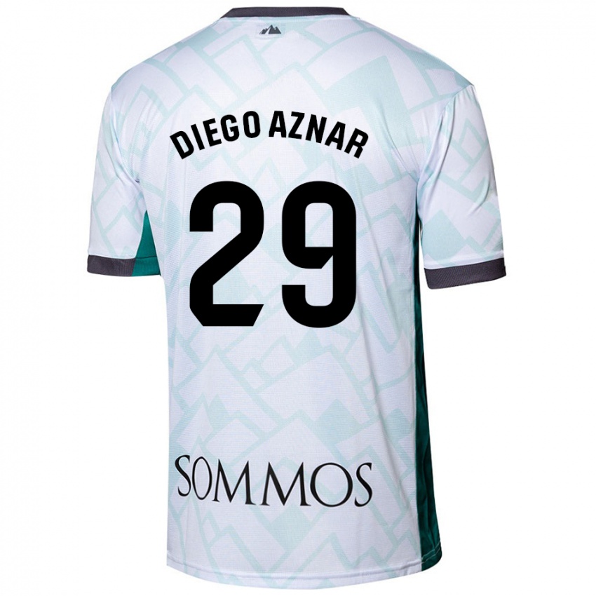 Criança Camisola Diego Aznar #29 Verde Branco Alternativa 2024/25 Camisa Brasil