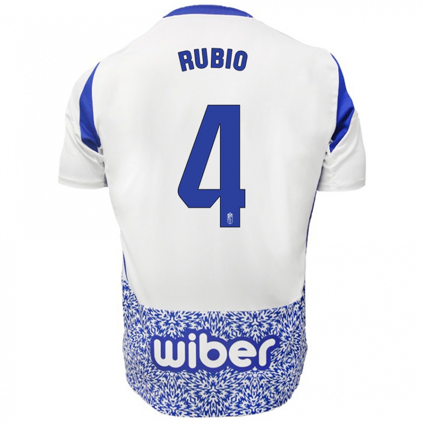 Criança Camisola Miguel Rubio #4 Azul Branco Alternativa 2024/25 Camisa Brasil