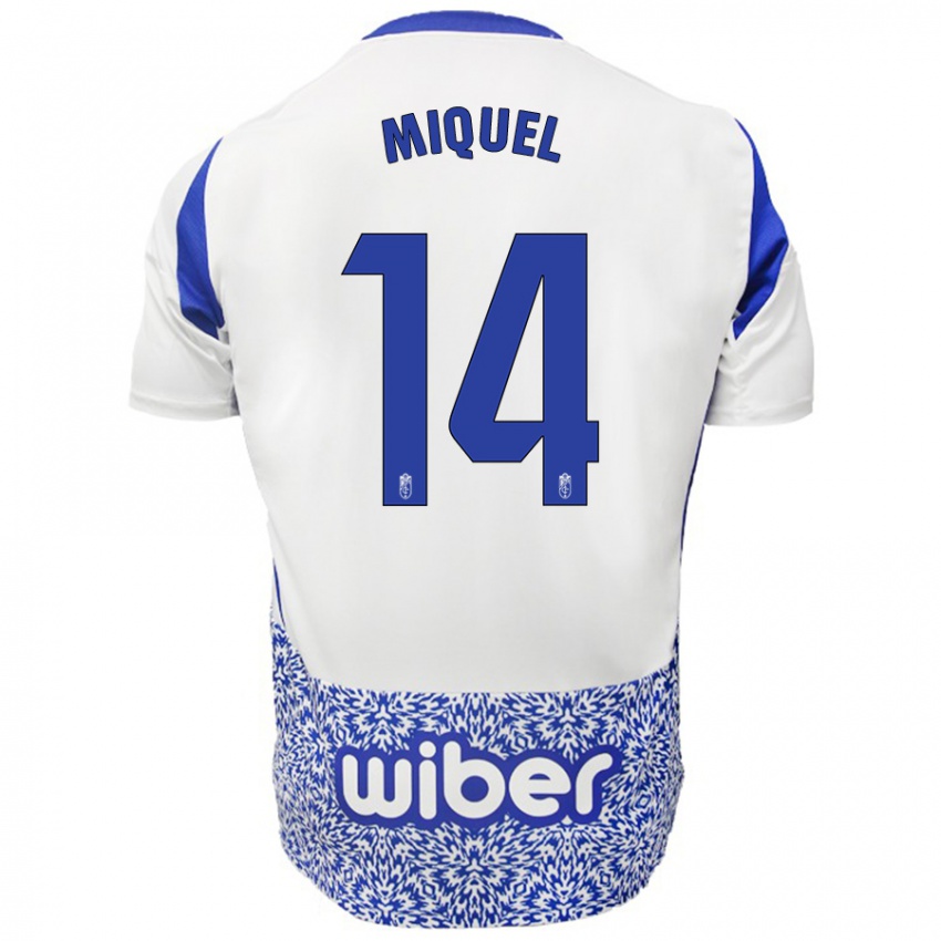 Criança Camisola Ignasi Miquel #14 Azul Branco Alternativa 2024/25 Camisa Brasil