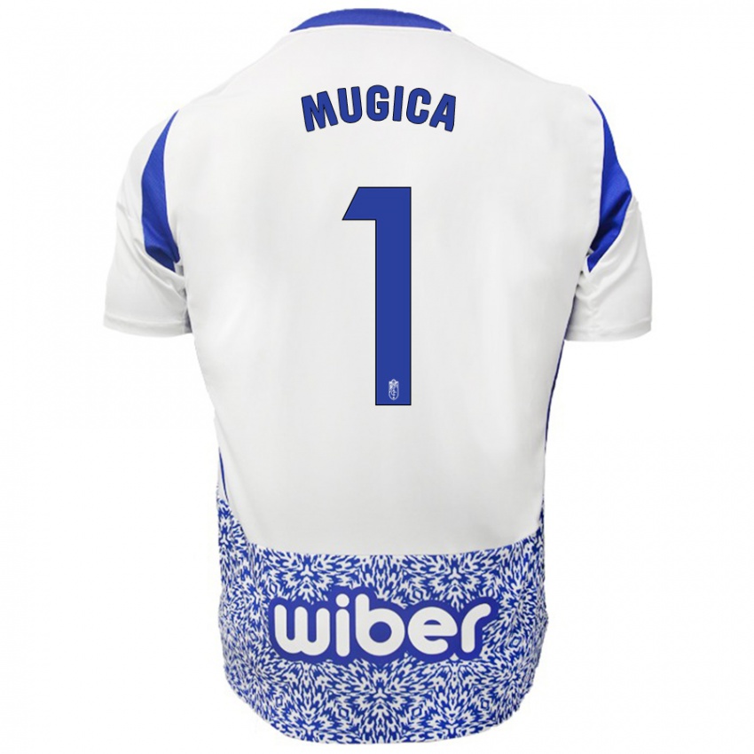 Criança Camisola Juan Múgica #1 Azul Branco Alternativa 2024/25 Camisa Brasil