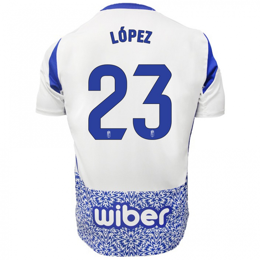 Criança Camisola Diego López #23 Azul Branco Alternativa 2024/25 Camisa Brasil