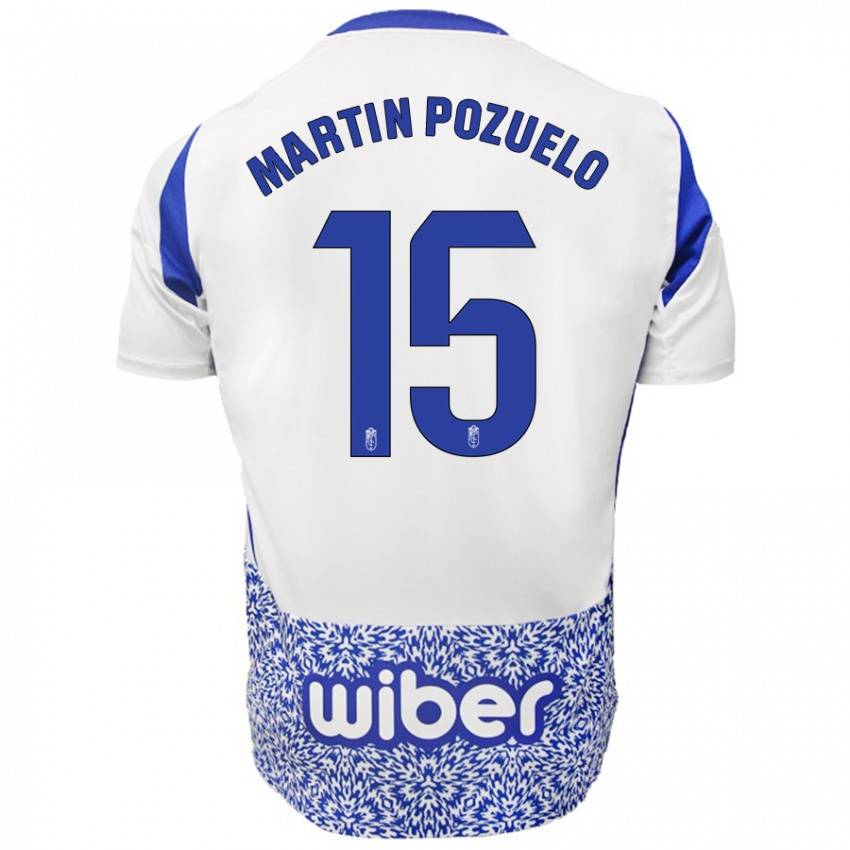 Criança Camisola Esther Martin-Pozuelo #15 Azul Branco Alternativa 2024/25 Camisa Brasil