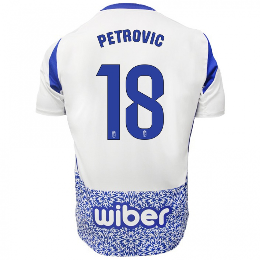 Criança Camisola Njegos Petrovic #18 Azul Branco Alternativa 2024/25 Camisa Brasil