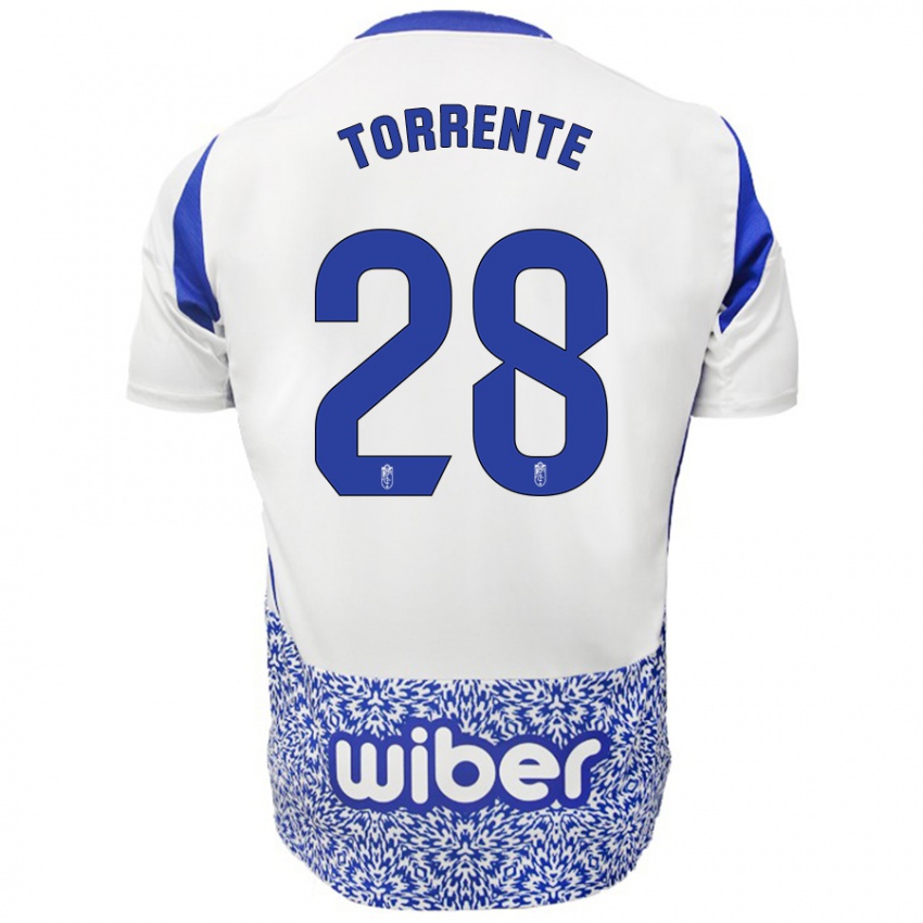 Criança Camisola Raúl Torrente #28 Azul Branco Alternativa 2024/25 Camisa Brasil