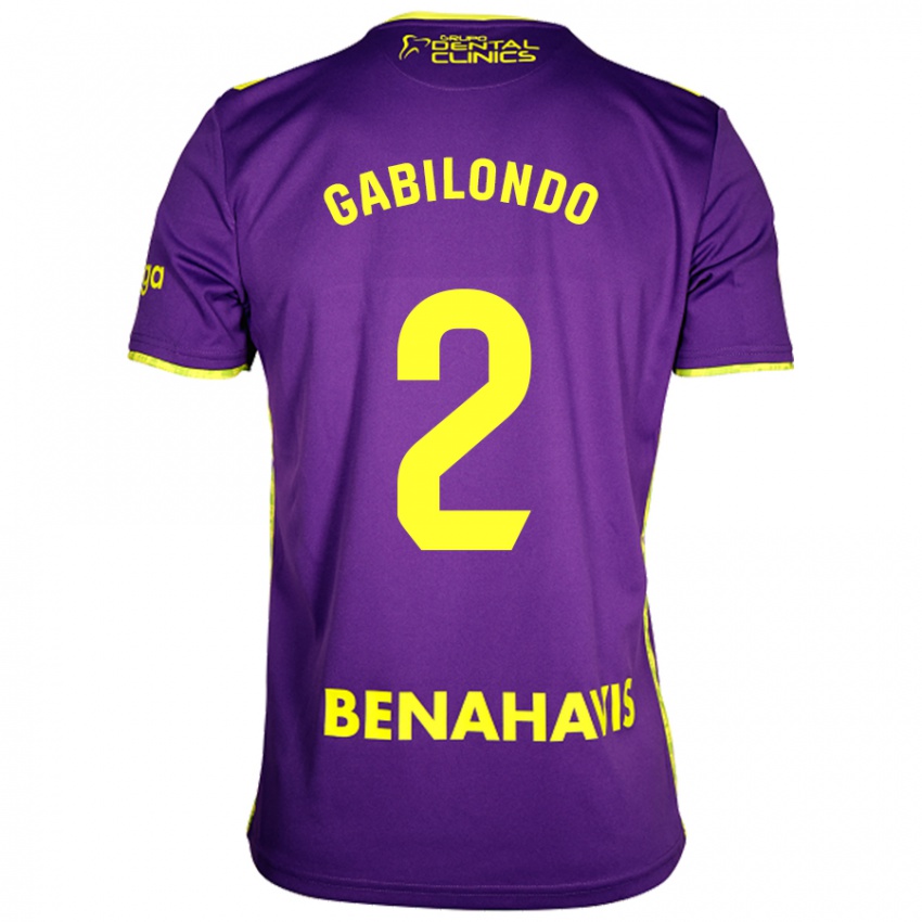 Criança Camisola Jokin Gabilondo #2 Amarelo Roxo Alternativa 2024/25 Camisa Brasil