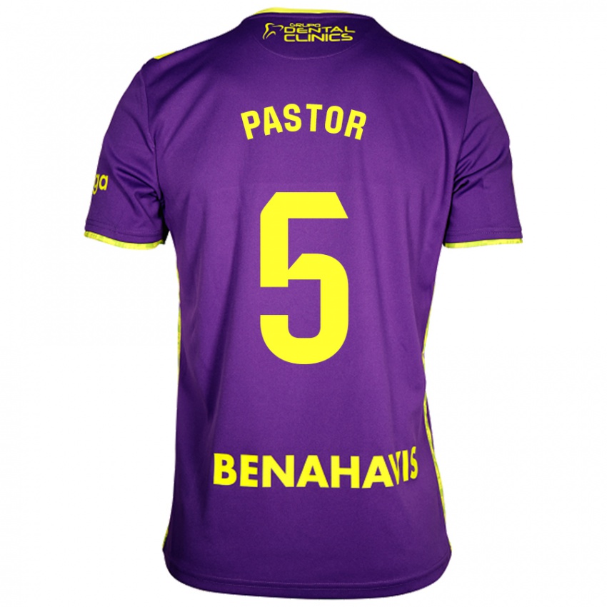 Criança Camisola Álex Pastor #5 Amarelo Roxo Alternativa 2024/25 Camisa Brasil