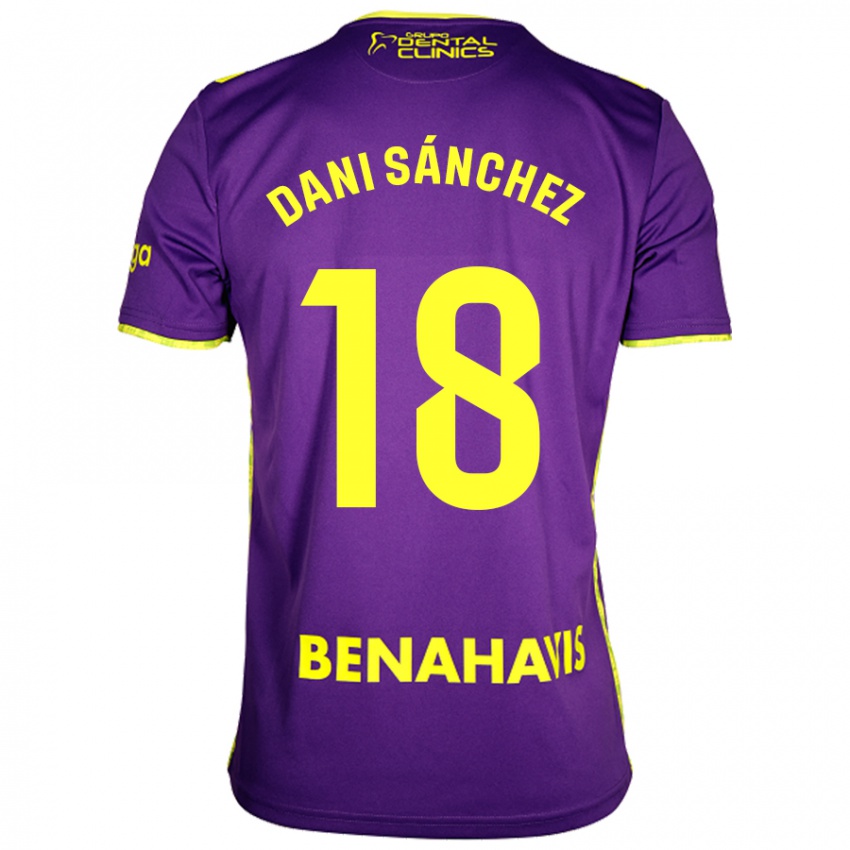 Criança Camisola Dani Sánchez #18 Amarelo Roxo Alternativa 2024/25 Camisa Brasil