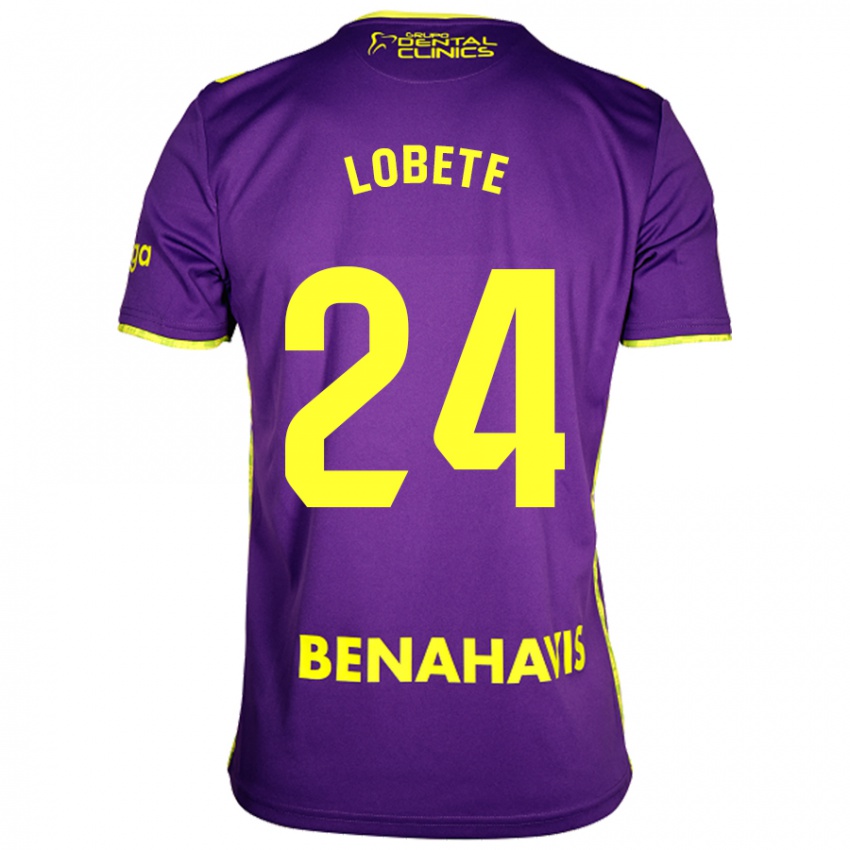 Criança Camisola Julen Lobete #24 Amarelo Roxo Alternativa 2024/25 Camisa Brasil