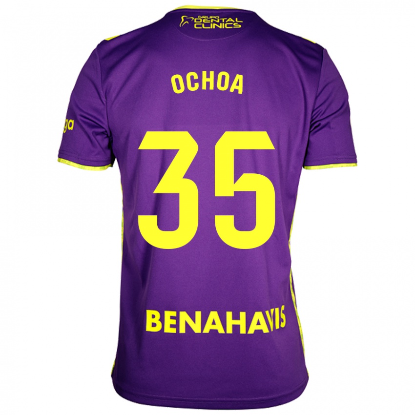 Criança Camisola Aarón Ochoa #35 Amarelo Roxo Alternativa 2024/25 Camisa Brasil