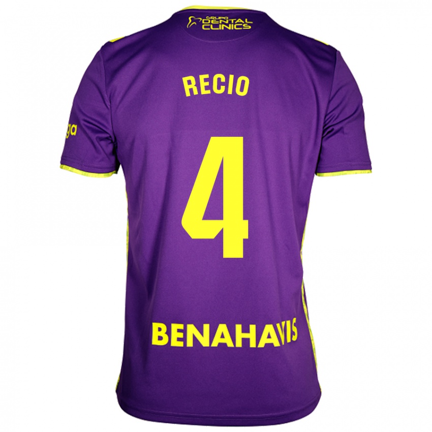 Criança Camisola Ángel Recio #4 Amarelo Roxo Alternativa 2024/25 Camisa Brasil