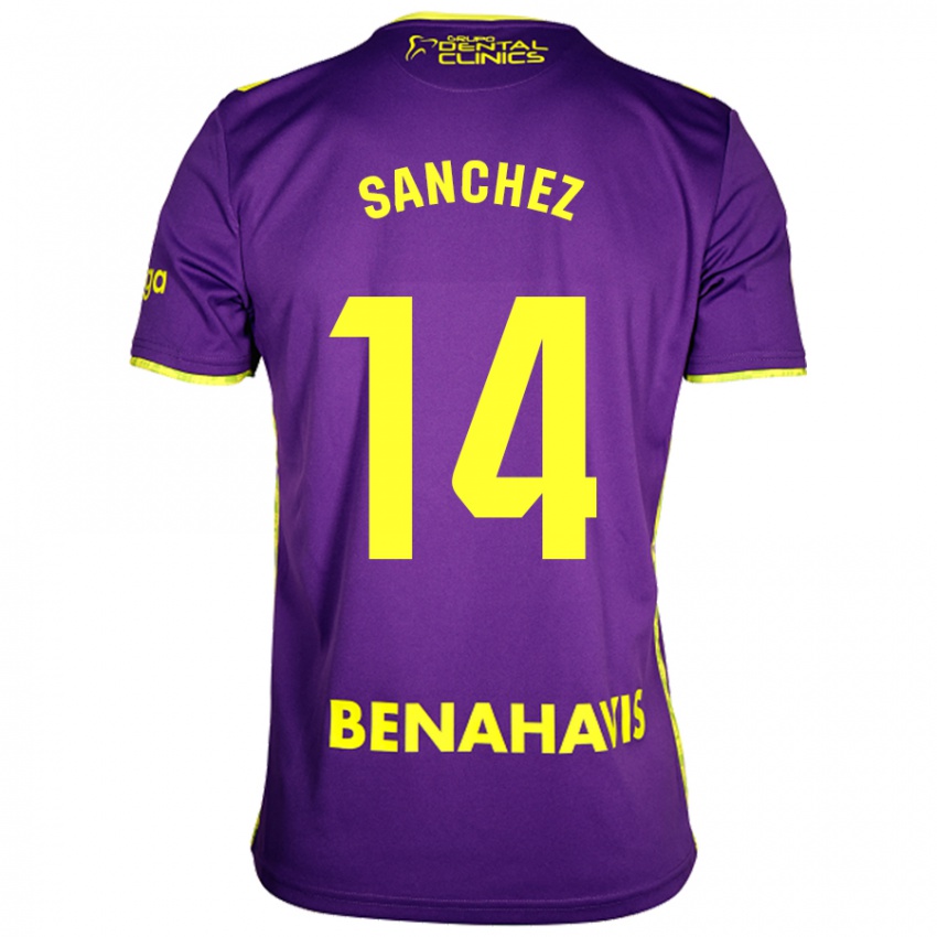 Criança Camisola Rubén Sánchez #14 Amarelo Roxo Alternativa 2024/25 Camisa Brasil